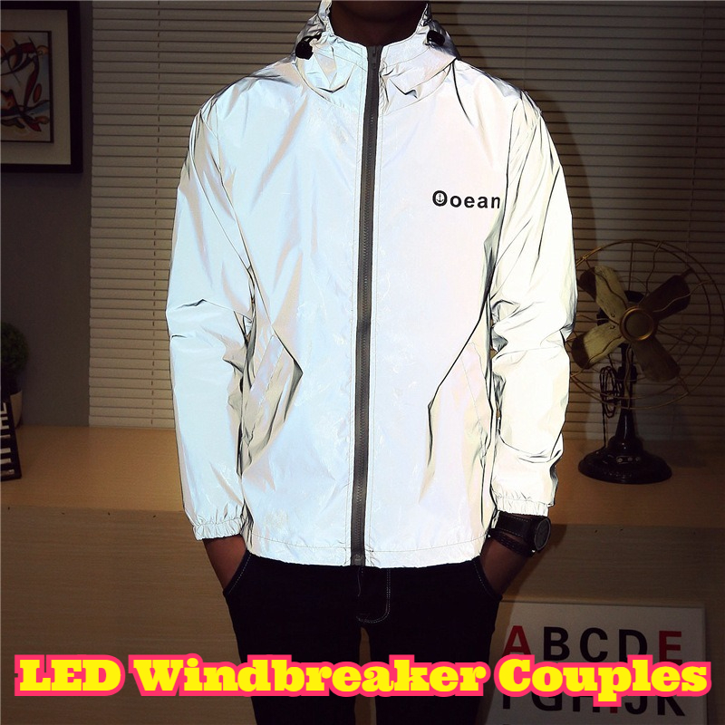 Reflective Jacket Running - Ветровка со светодиодной подсветкой для пар,