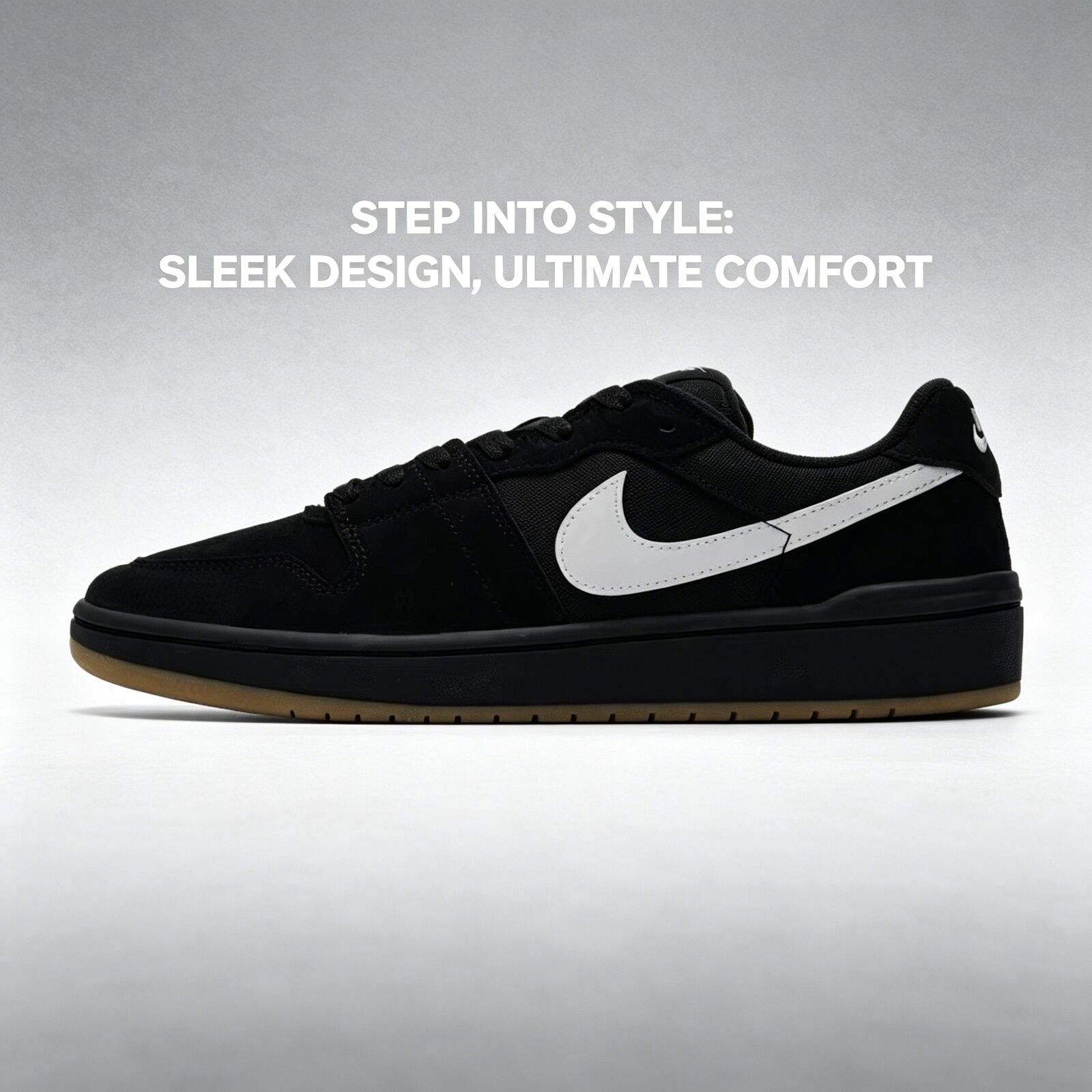 Street Fashion Nike - Классические кожаные низкие кеды Nike для