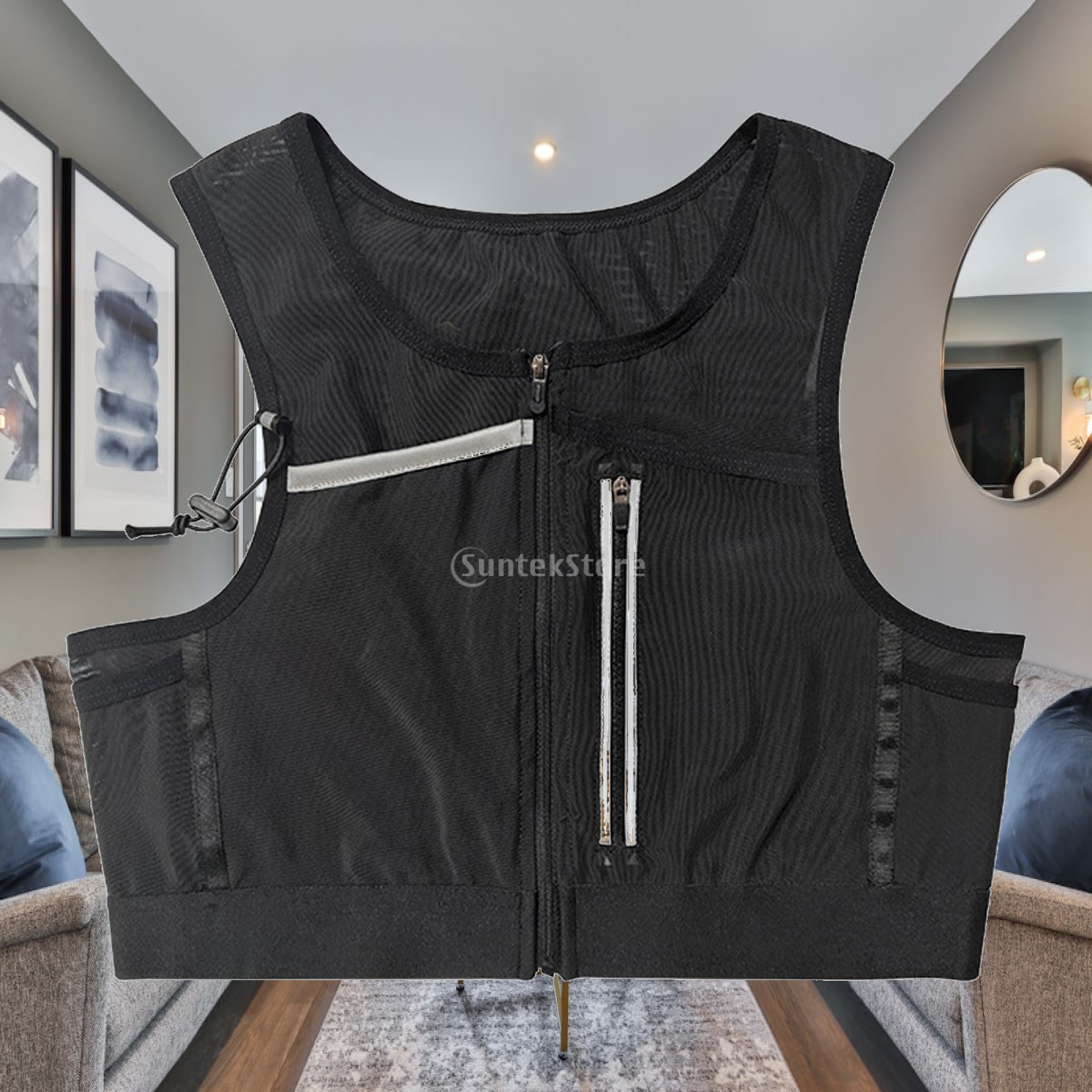 Reflective Jacket Running - Сумка-жилет для бега, нагрудная сумка, светоотражающая