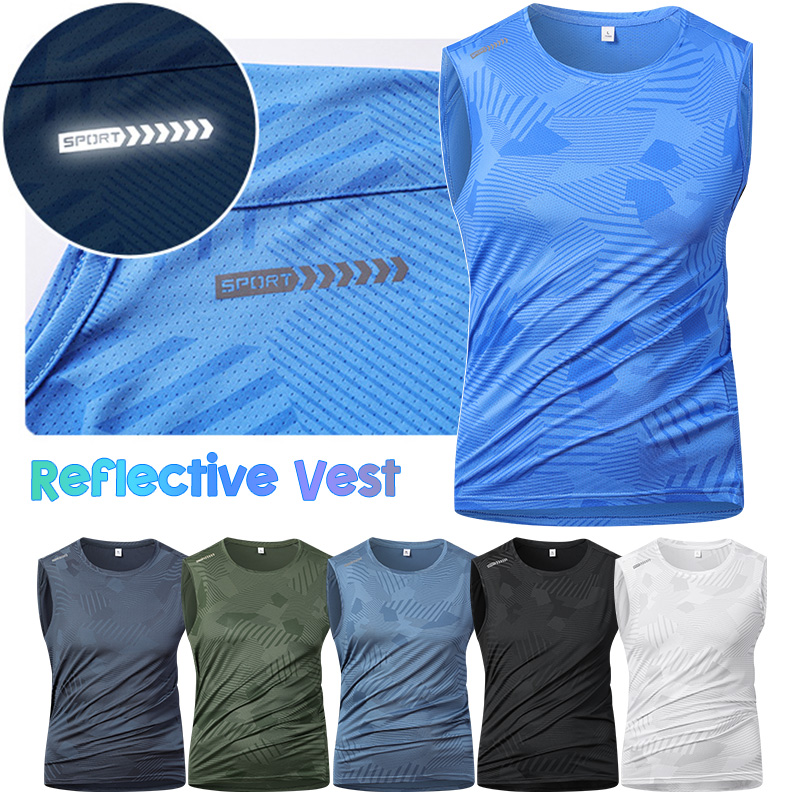 Reflective Jacket Running - Мужской светоотражающий жилет для бега, летний