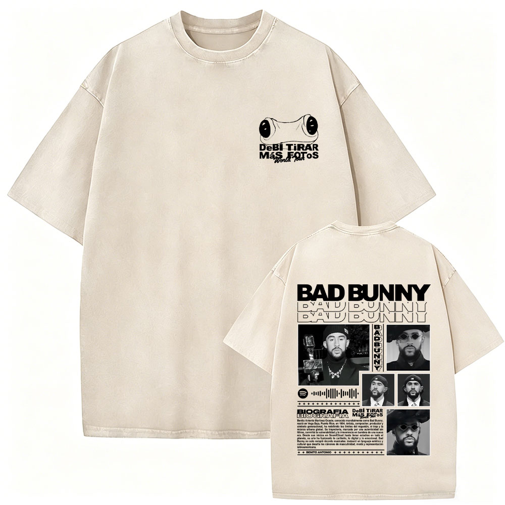 Foto Street Fashion - Винтажная футболка Rapper Bad Bunny с