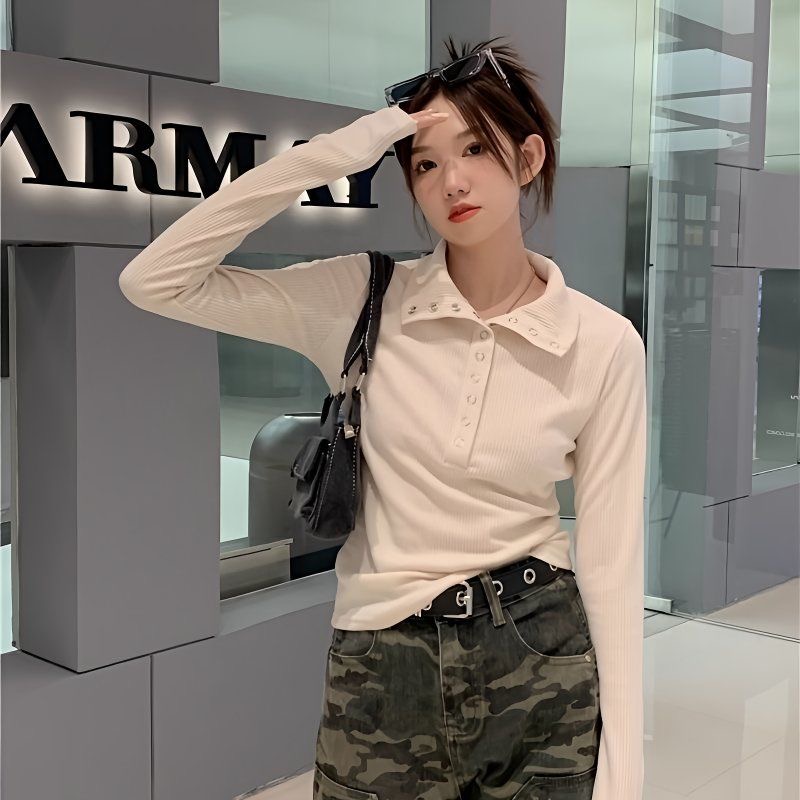 Street Fashion China Girl - Женские модные тонкие рубашки с длинными