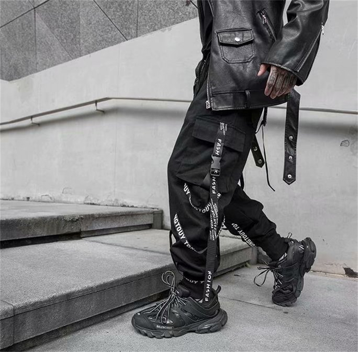 Street Fashion In Japanese - Новые модные мужские брюки карго, джоггеры