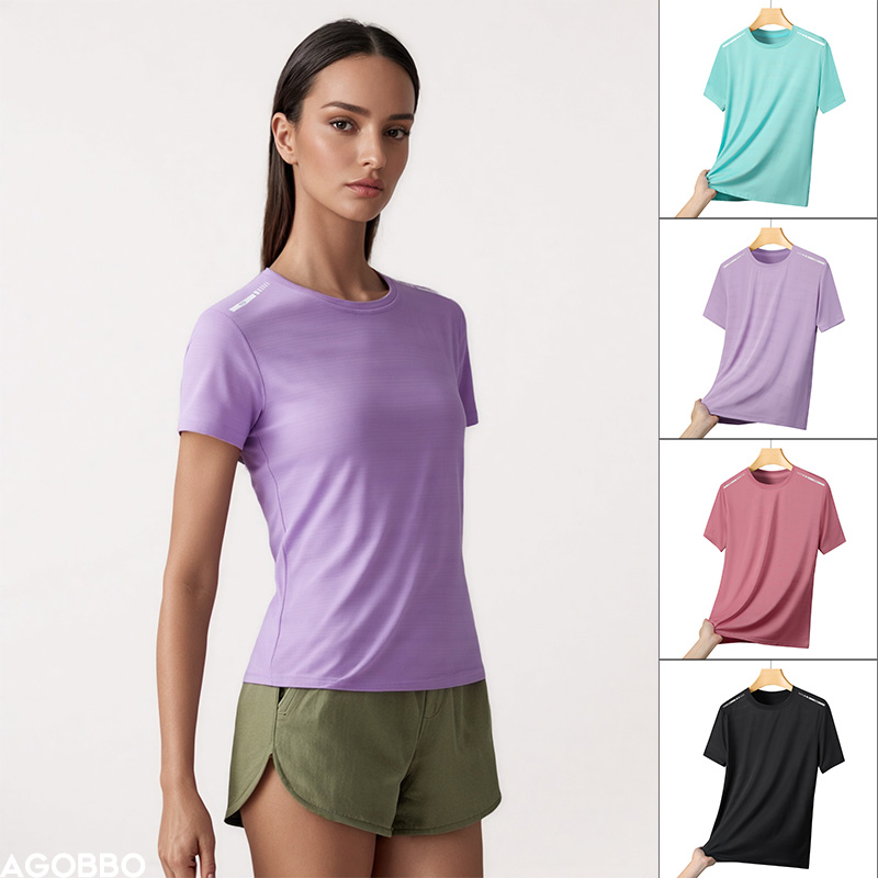 Mesh Top Layering - Женская светоотражающая футболка для бега, высокоэластичная,