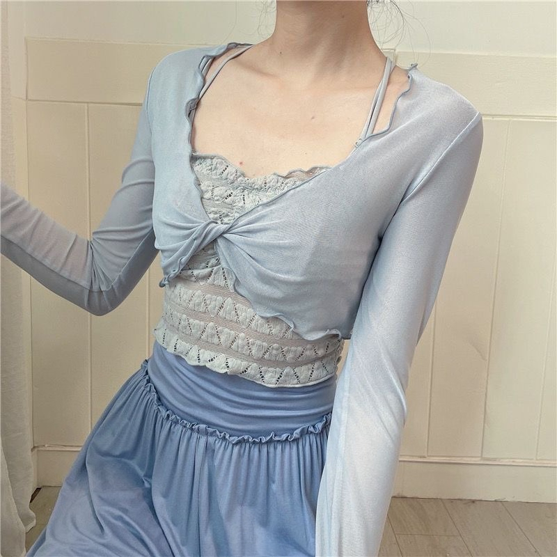Женская сетчатая накидка для б – обзор и цена Mesh Top Layering