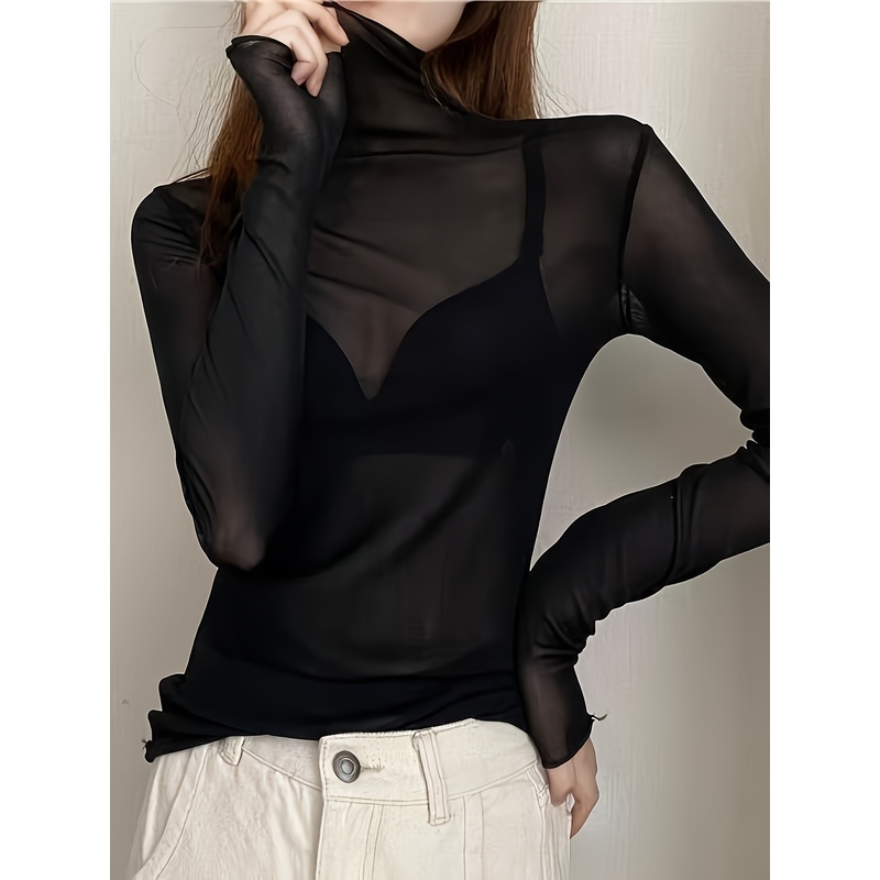 Весенне-летняя женская тонкая  – обзор и цена Mesh Top Layering