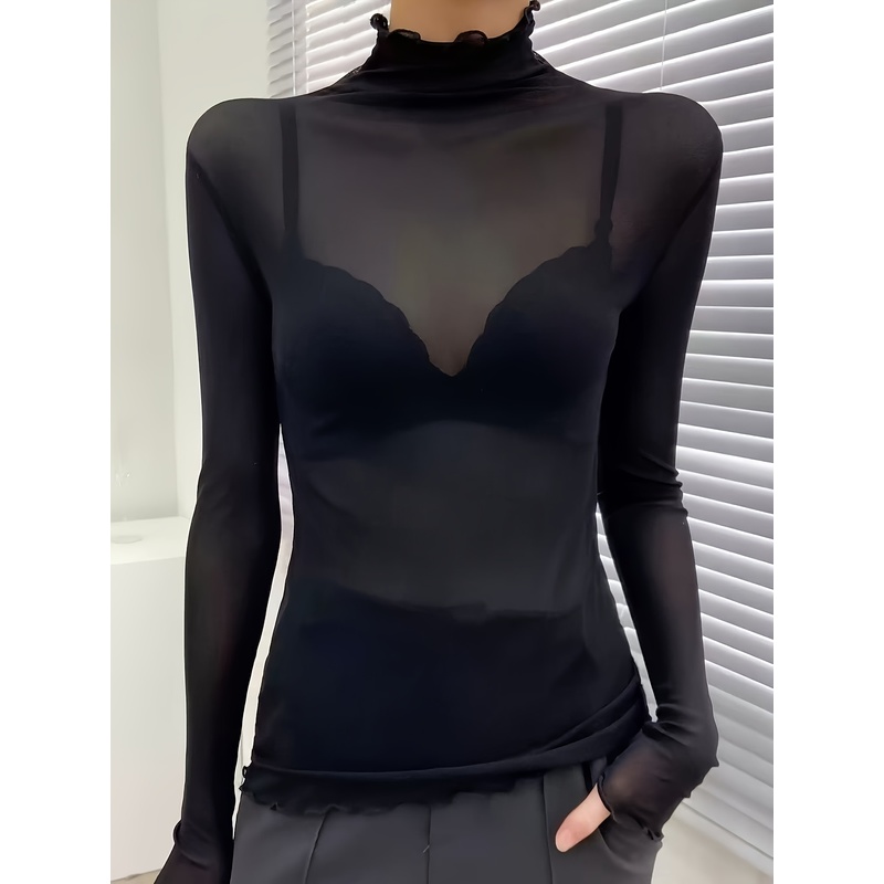 Весенне-летняя женская тонкая  – обзор и цена Mesh Top Layering
