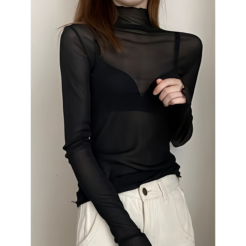 Весенне-летняя женская тонкая  – обзор и цена Mesh Top Layering