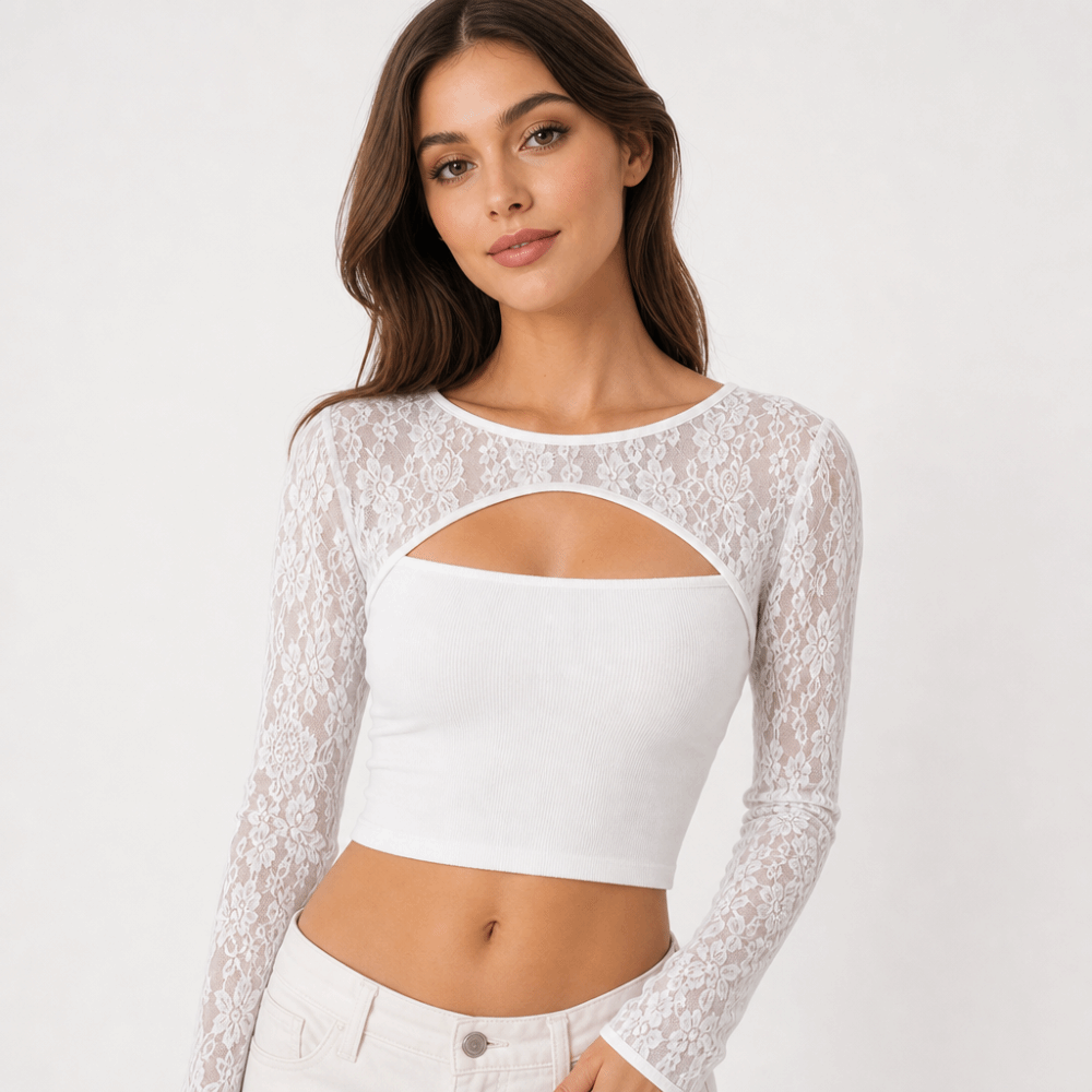 Стильные однотонные кружевные  – обзор и цена Mesh Top Layering
