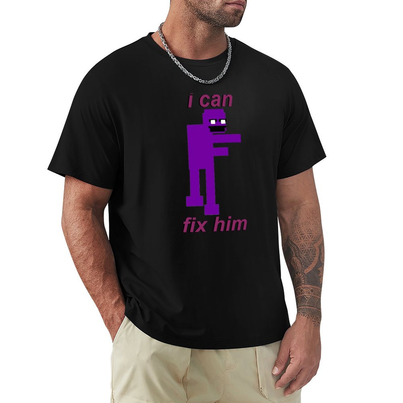Футболка Purple Guy I can fix  – обзор и цена Street Fashion For Short Guys